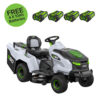 EGO TR3801E-B 98CM Ride-On Collection Tractor Mower + 4x FREE 10Ah Batteries