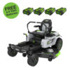 EGO ZT5201E-L 132cm Z6 Zero Turn Ride-On Mower + 4x FREE 10Ah Batteries