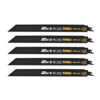 DeWalt DT2408L-QZ 203mm 14/18 TPI Metal Cutting 2X Life Reciprocating Saw Blades (5 Pack)