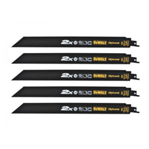 DeWalt DT2408L-QZ 203mm 14/18 TPI Metal Cutting 2X Life Reciprocating Saw Blades (5 Pack)