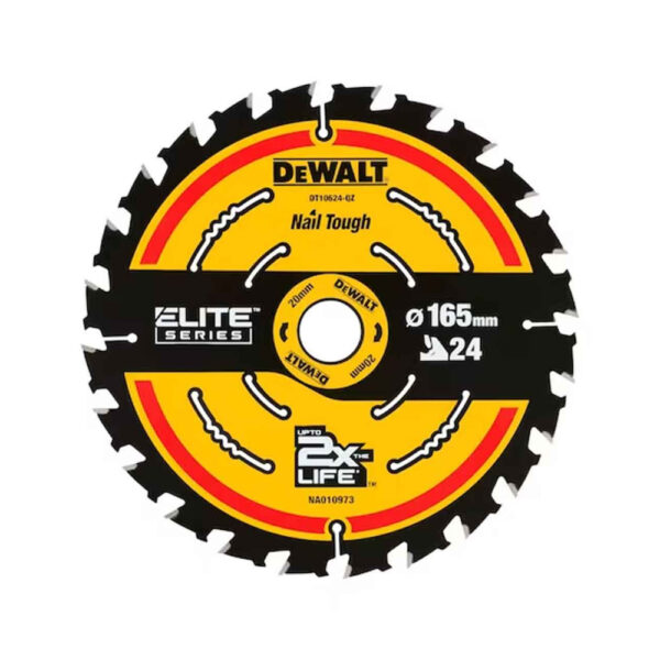 DeWalt DT10624-QZ ELITE CSB 165 x 20mm 24T Circular Saw Blade