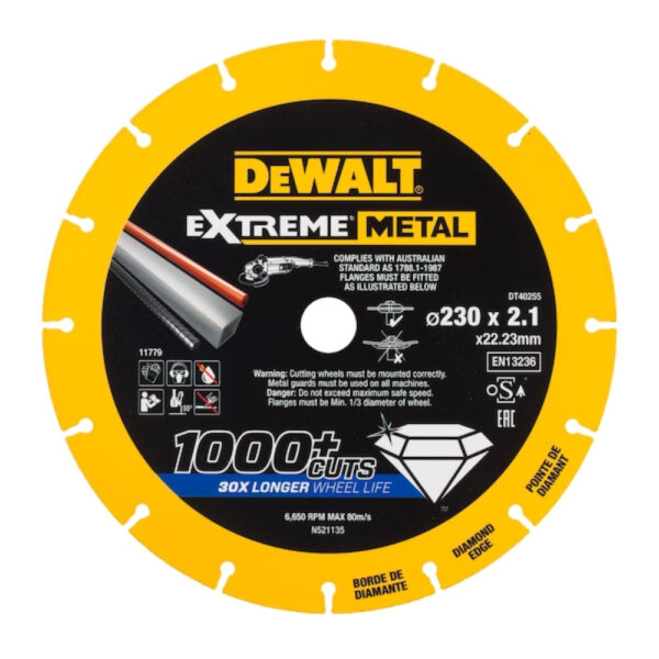 DeWalt DT40255-QZ Extreme Diamond Disc (230 x 22.23 x 1.5mm)