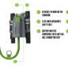 EGO ABH3000 - Professional-X Battery Holster, Cable & Arborist's Strop - Image 5