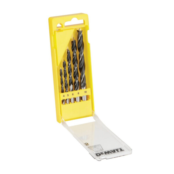 DeWalt DT4535-QZ Brad Point Wood Drill Bit Set (5 Pcs)