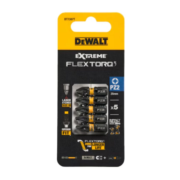 DeWalt DT7387T-QZ PZ2 FlexTorq Screwdriver Bit 25mm (5 Pcs)