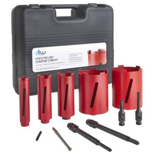 Professional Dry Diamond Core Kit Set 11 piece