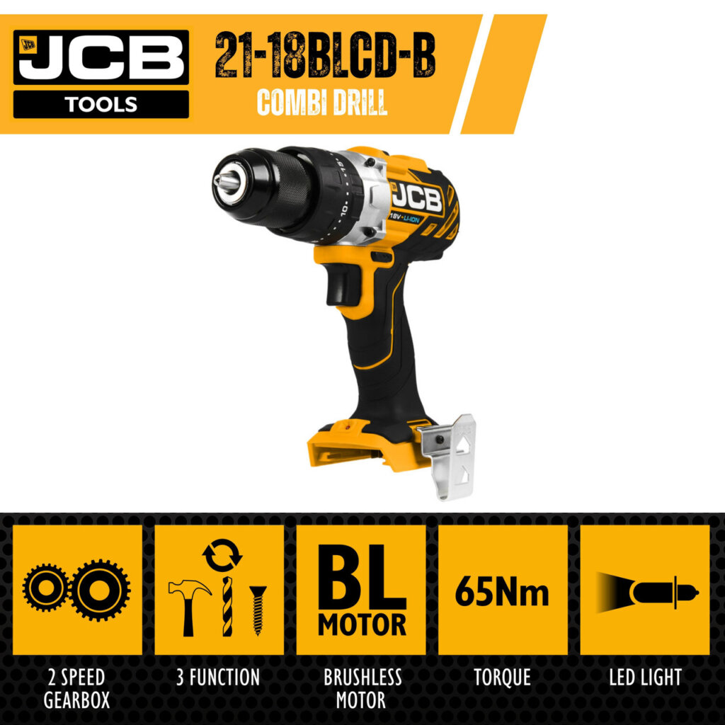 JCB 18V Brushless Combi Drill Body Bare Unit · DTW Tools & Machinery