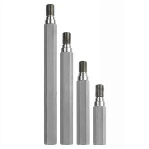 Wet Core Extension Bars - 1" 1/4 UNC Male to 1" 1/4 UNC Female Hex. Shank