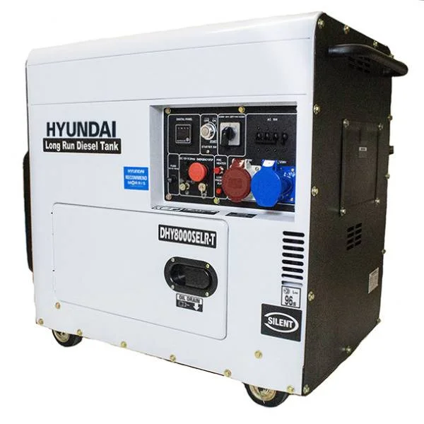 Hyundai 6kW Multi-Phase single and three phase Long Run Standby Diesel Generator DHY8000SELR-T