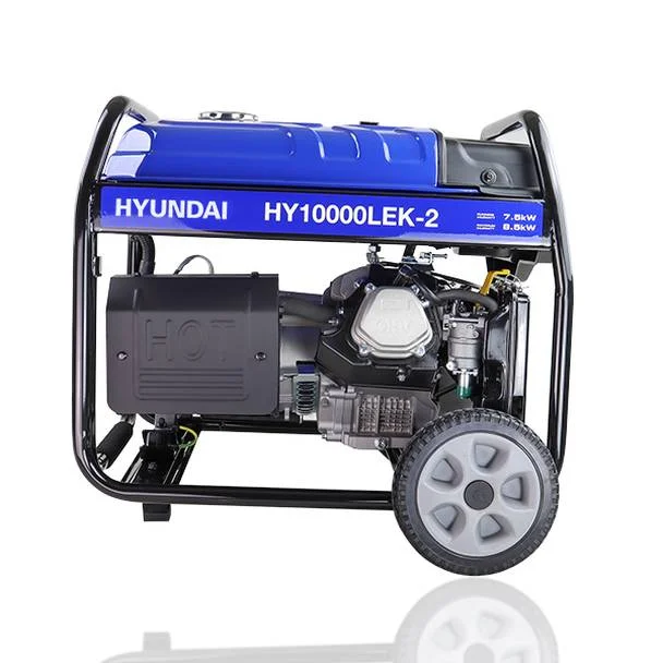 Hyundai 8kW/10kVA* Recoil and Electric Start Site Petrol Generator | HY10000LEK-2