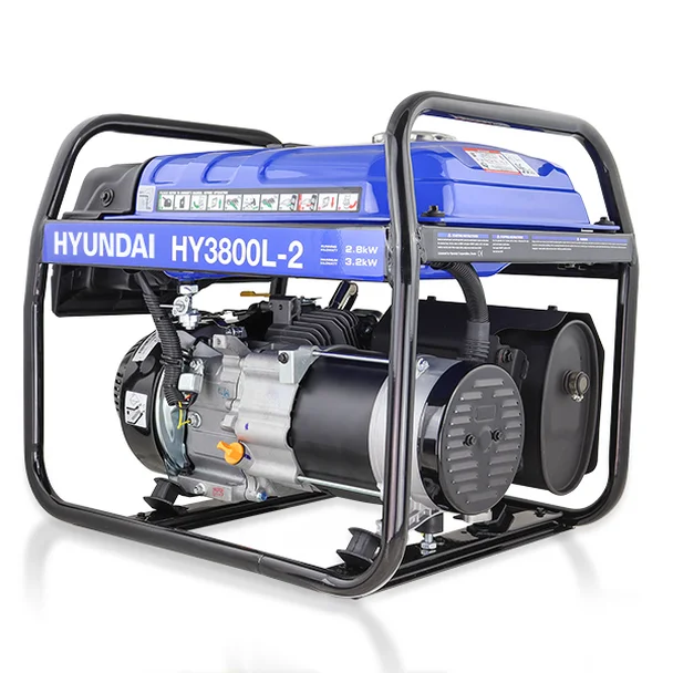 Hyundai 3.2kW / 4kVa* Recoil Start Site Petrol Generator | HY3800L-2