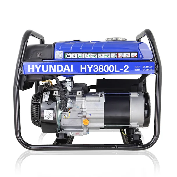 Hyundai 3.2kW / 4kVa* Recoil Start Site Petrol Generator | HY3800L-2