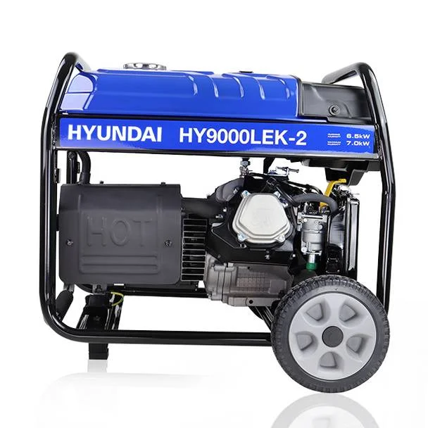 Hyundai 7kW / 8.75kVa* Recoil and Electric Start Site Petrol Generator | HY9000LEK-2