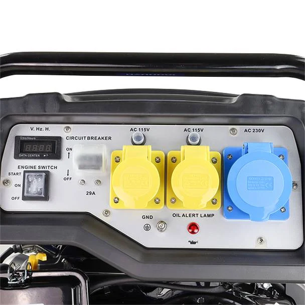 Hyundai 7kW / 8.75kVa* Recoil and Electric Start Site Petrol Generator | HY9000LEK-2
