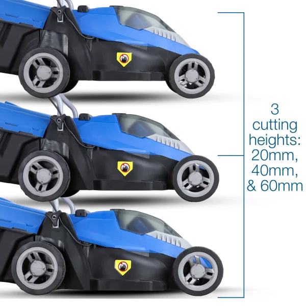Hyundai HYM40LI330P 40V Lithium-Ion Cordless Battery Powered Roller Lawn Mower 33cm Cutting Width With Battery and Charger