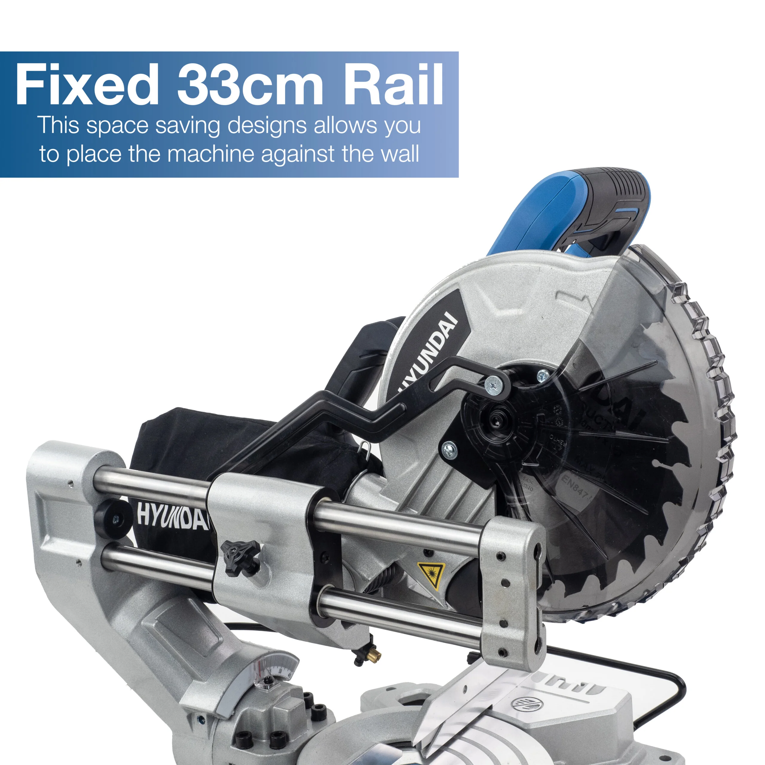 Hyundai 1500W Electric Mitre Saw / Chop Saw with 210mm Blade, 230V | HYMS1500E