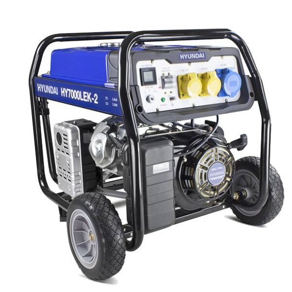 Hyundai 5.5kW Electric Start Petrol Generator HY7000LEK-2