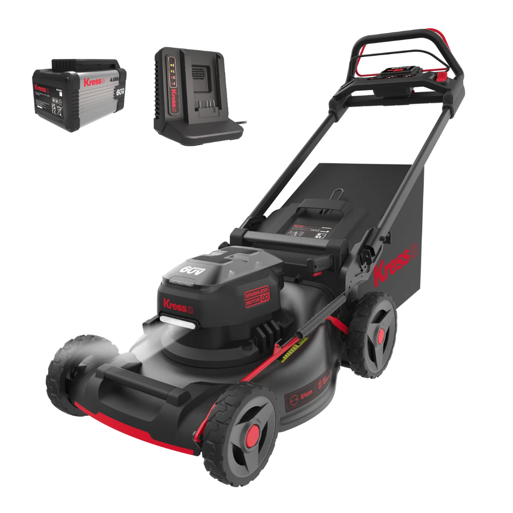 Kress KG760E.9 60 V Cordless Self-Propelled Lawn Mower With 51 cm Cutting Width