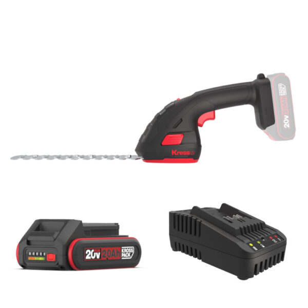 Kress KG806E.9 20 V KrossPack 3-in-1 Cordless Grass and Shrub Shears Set