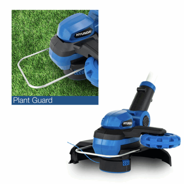 Hyundai 20V 2-in-1 Cordless Grass Trimmer and Lawn Edger 2Ah Battery, 25cm Cut | HY2187