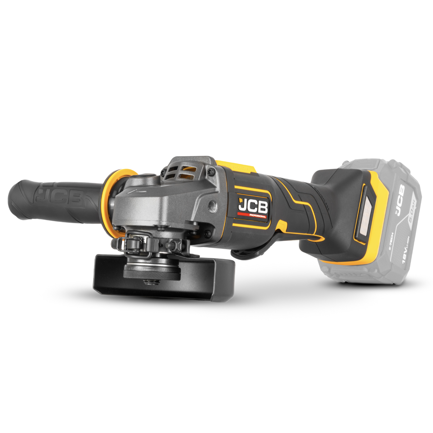 JCB Pro 18V Kit Combi Drill 75Nm Impact Driver 230Nm Angle Grinder 115mm With 2 x 5.0Ah Batteries Charger And Tool Bag