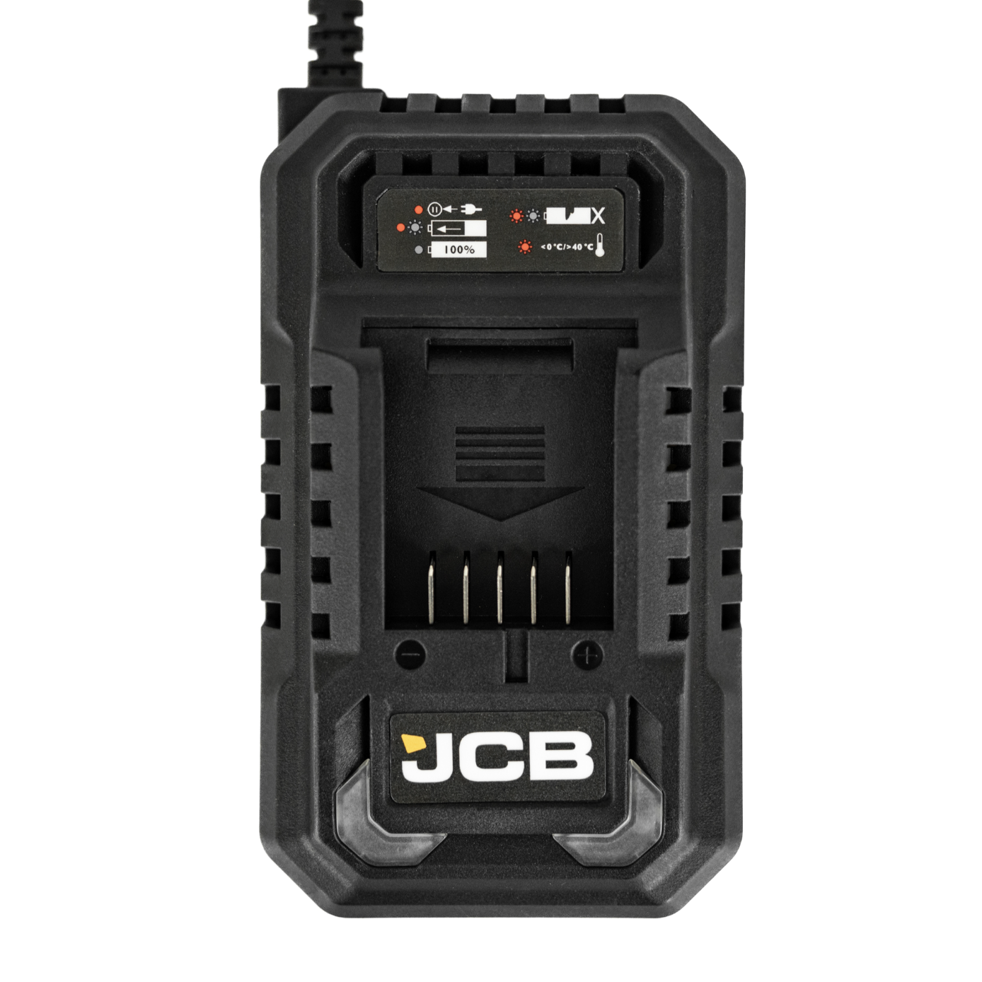 JCB Pro 18V Kit Combi Drill 75Nm Impact Driver 230Nm Angle Grinder 115mm With 2 x 5.0Ah Batteries Charger And Tool Bag