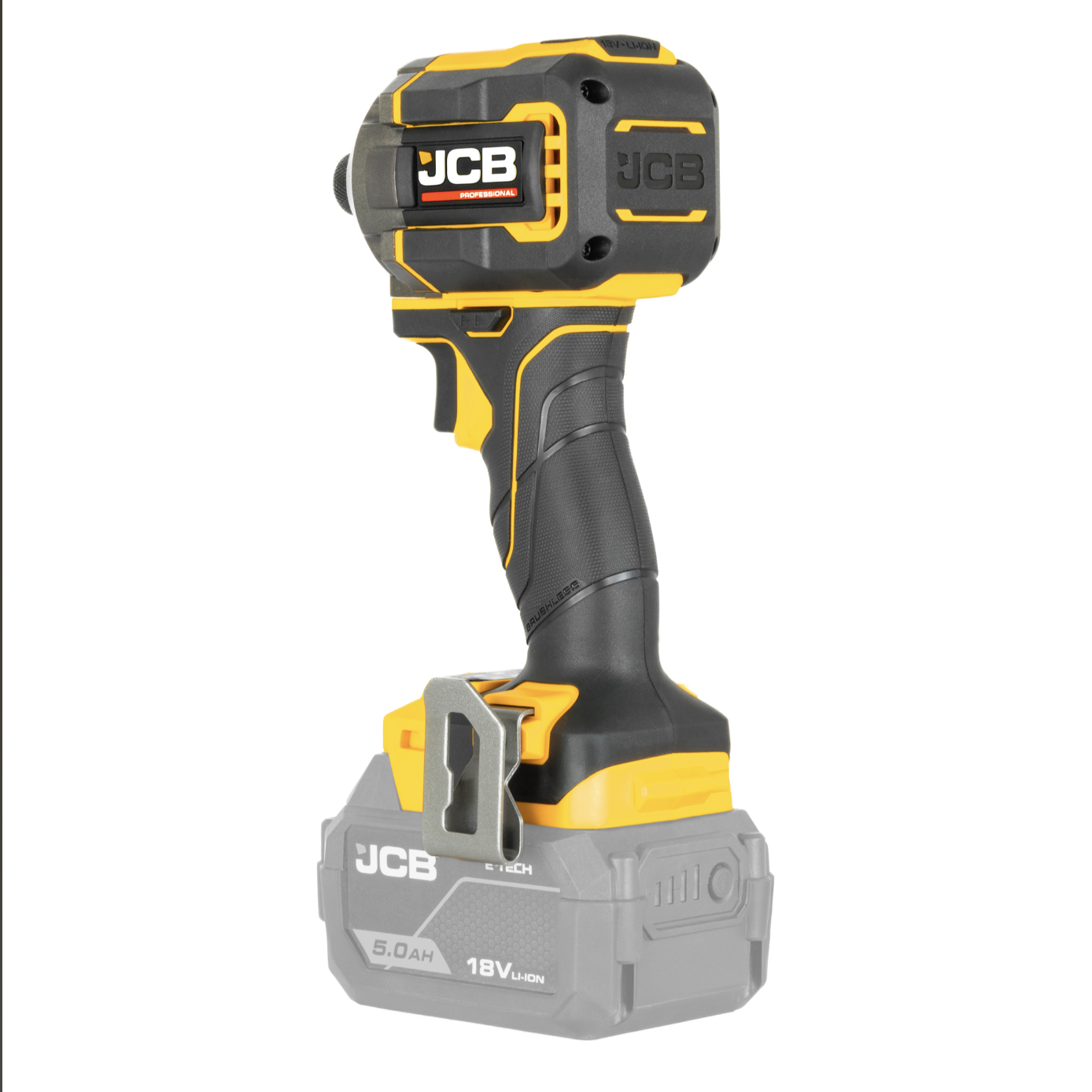 JCB 18V Pro Kit Combi Drill 75Nm Impact Driver 230Nm Multi Tool With 2.0Ah And 5.0Ah Batteries Fast Charger And Tool Bag