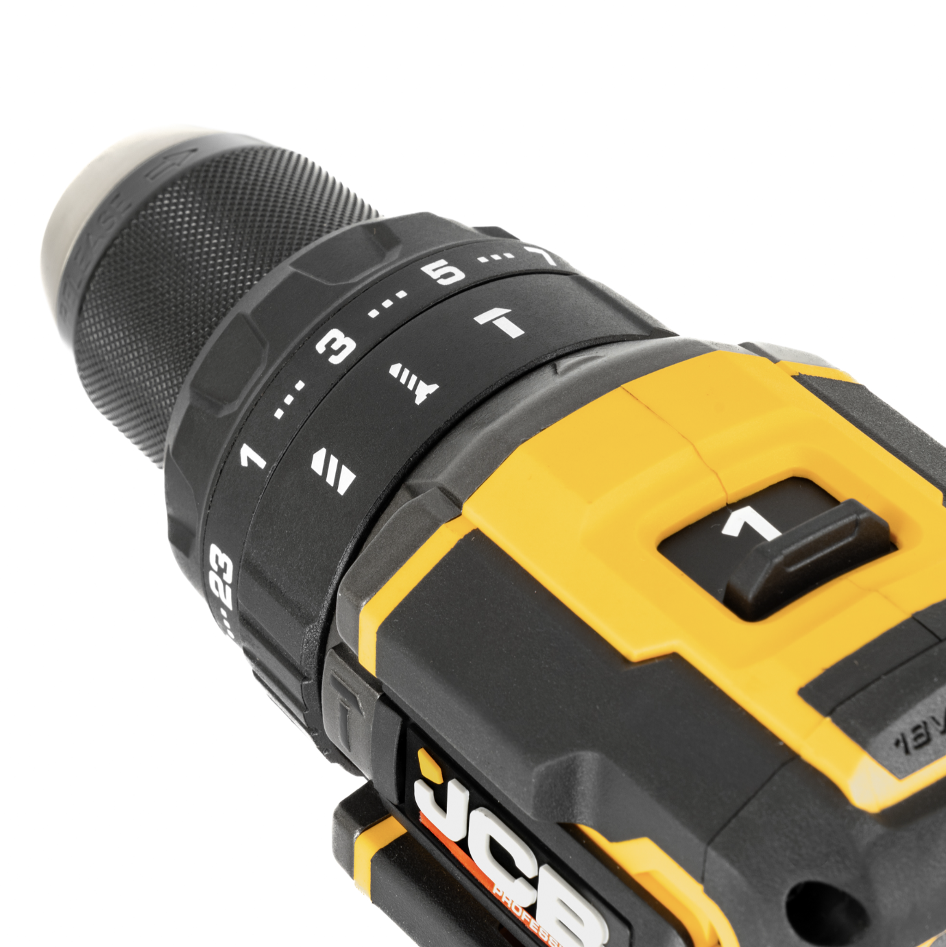 JCB Pro 18V Kit With 75Nm Combi Drill And 115mm Angle Grinder, 2 x 5.0Ah Batteries, Fast Charger And Soft Tool Bag