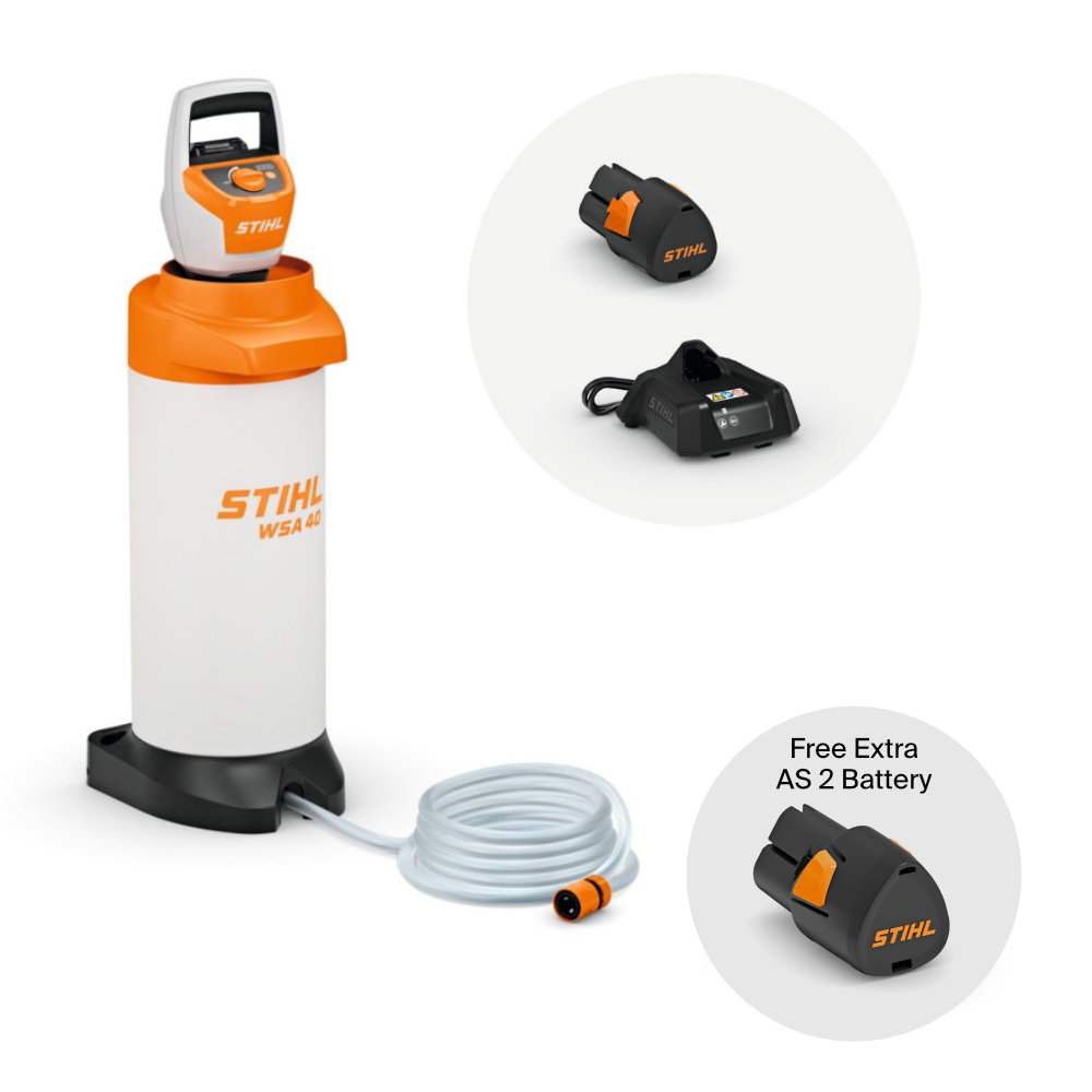 STIHL WSA 40 Cordless Pressurised Water Container with AS 2 Battery and AL 1 Charger