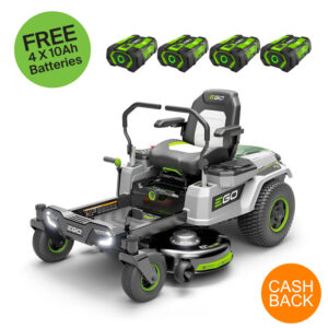 EGO ZT4201E-L – Z6 Zero Turn Ride-On Lawn Mower + 4x FREE 10Ah Batteries