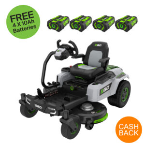 EGO ZT4201E-S – 107cm Z6 Zero Turn Mower With E-Steer™ + 4x FREE 10Ah Batteries