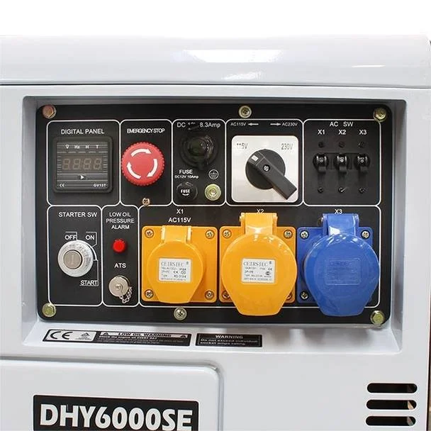 Hyundai 5.2kW Single Phase Diesel Standby Generator DHY6000SE