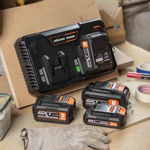 Evolution Cordless R18BAT-Li8 8Ah Li-Ion Battery 18v EXT