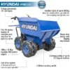 Hyundai 196cc 4-Wheel Drive 500kg Payload Mini Dumper / Power Barrow | HYMD500 - Image 8