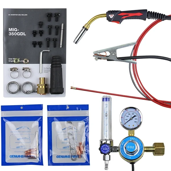 Hyundai MIG DC Inverter Welder, 400V Three Phase, Pro Series | HYMIG-350GDL