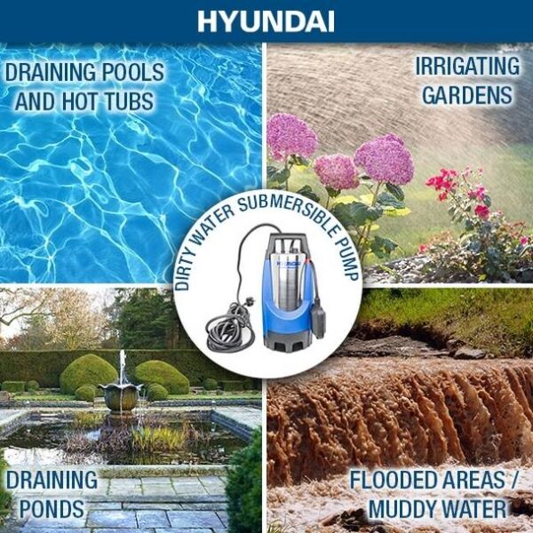 Hyundai Electric Submersible Dirty Water Pump 850w HYSP850D