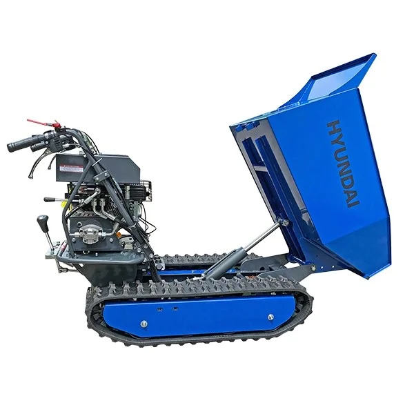Hyundai 196cc Petrol 500kg Payload Tracked Mini Dumper / Power Barrow / Transporter | HYTD500