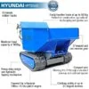 Hyundai 196cc Petrol 500kg Payload Tracked Mini Dumper / Power Barrow / Transporter | HYTD500 - Image 9