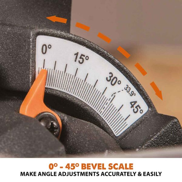Evolution R185SMS+ 185mm Sliding Compound Mitre Saw With TCT Multi-Material Cutting Blade (230V)