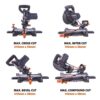 Evolution R185SMS+ 185mm Sliding Compound Mitre Saw With TCT Multi-Material Cutting Blade (230V) - Image 15