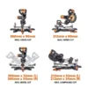 Evolution R255SMS-DB+ 255mm Double Bevel Sliding Compound Mitre Saw With 40T Wood Blade And 28T Multi-Material TCT Blade - Image 2