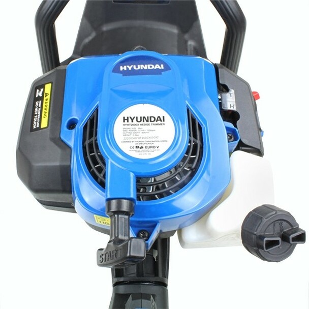 Hyundai HYHT2600X Petrol Hedge Trimmer/Pruner, 24" (60cm), Lightweight and Anti-Vibration