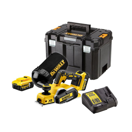 DeWalt DCP580P2-GB 18V XR Brushless Planer - 2 x 5Ah Batteries