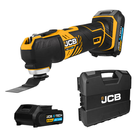 JCB 18V Multi-Tool 2Ah & 4Ah Batteries With W-BOXX 136