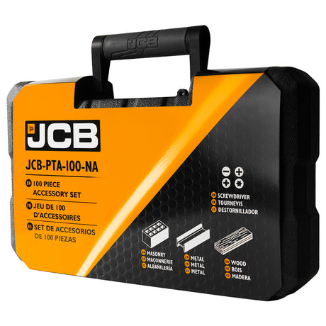 JCB 100Pc Drill Bit Set With Storage Case