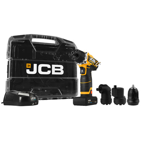 JCB 12V 4 in 1 Drill Driver 2Ah Battery with W-BOXX 102 Tool Case