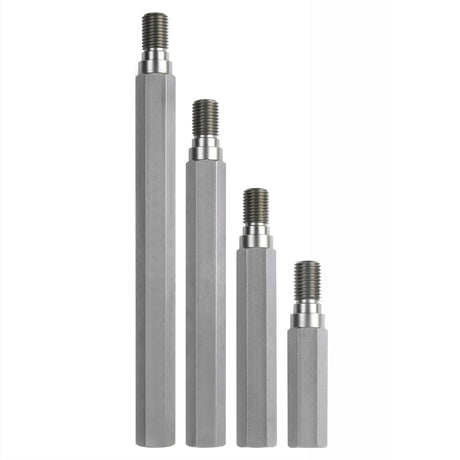 Wet Core Extension Bars - 1" 1/4 UNC Male to 1" 1/4 UNC Female Hex. Shank