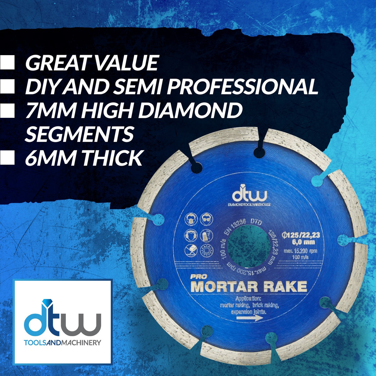 DTW Pro Mortar Rake Blade