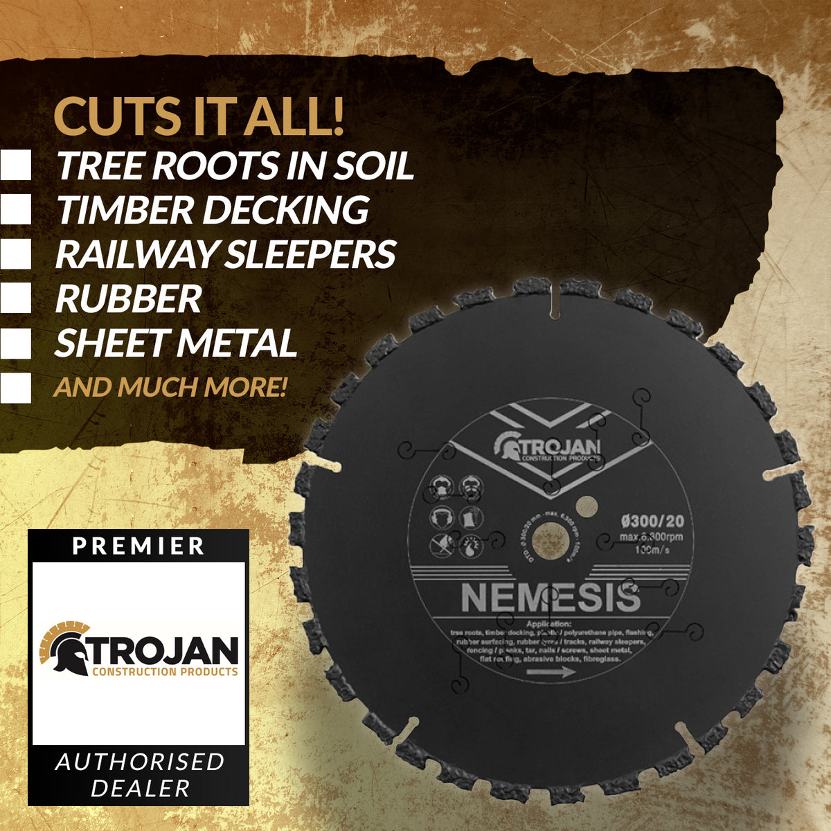 Trojan Platinum Nemesis 300mm Blade