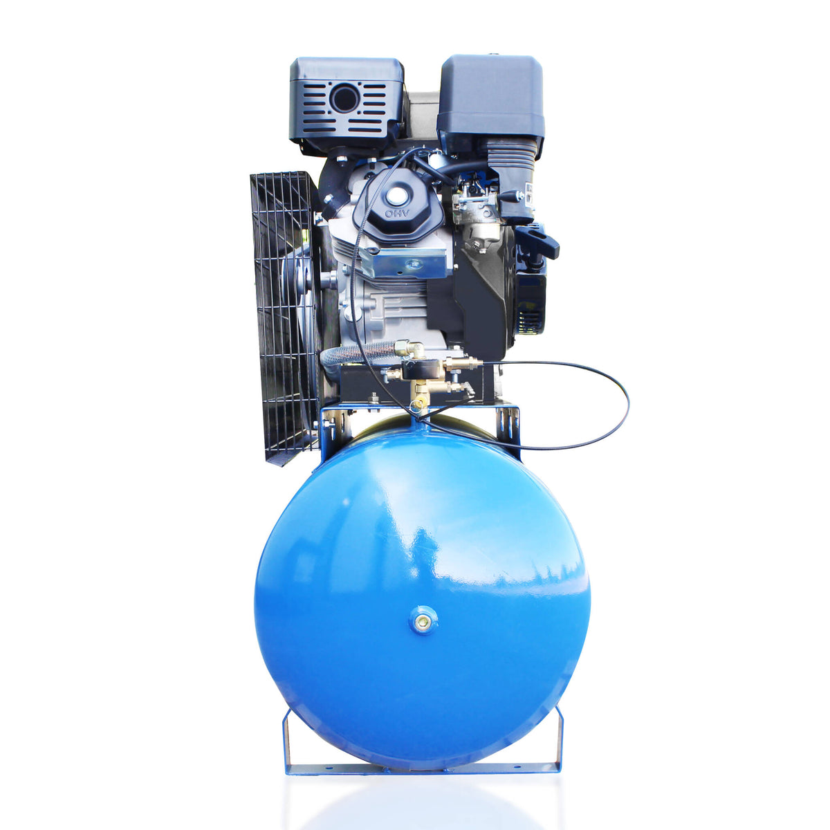 Hyundai HY140200PES 200L Litre Air Compressor, 29CFM/145psi, Twin Cylinder Belt Drive 14hp